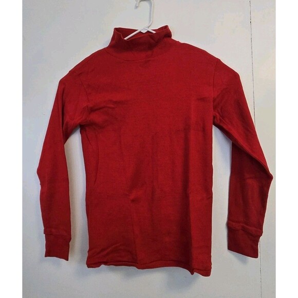Vtg US Military Shirt XL Flight Deck Crewman Jersey FR High Neck Red Orange Navy - Picture 1 of 5